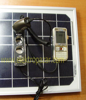 solarpanel ile cep telefon arj